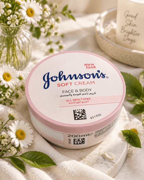 Johnson's Soft Cream Face & Body 200ml (كريم ناعم للوجه والجسم) - Pelembap Lembut Semua Jenis Kulit