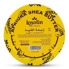 Kemasan jar kuning Losolin African Shea Butter 250g زبدة الشيا الأفريقية pelembap alami kulit dan rambut